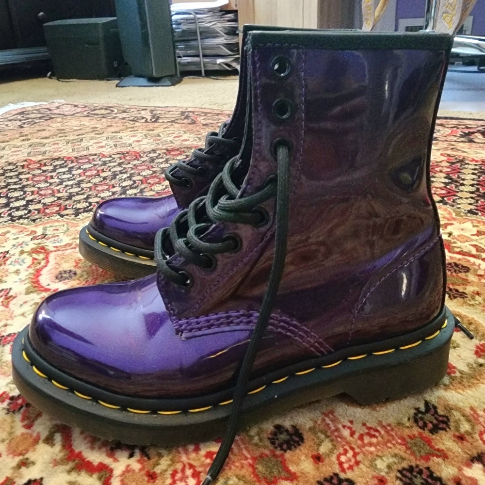 Doc Marten purple boots